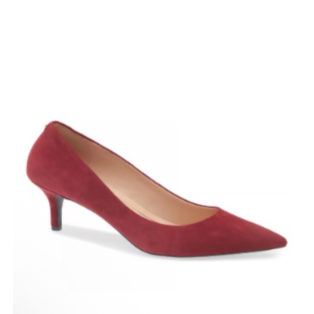 Cole Haan Go-To Park Suede Pumps in Brick Red